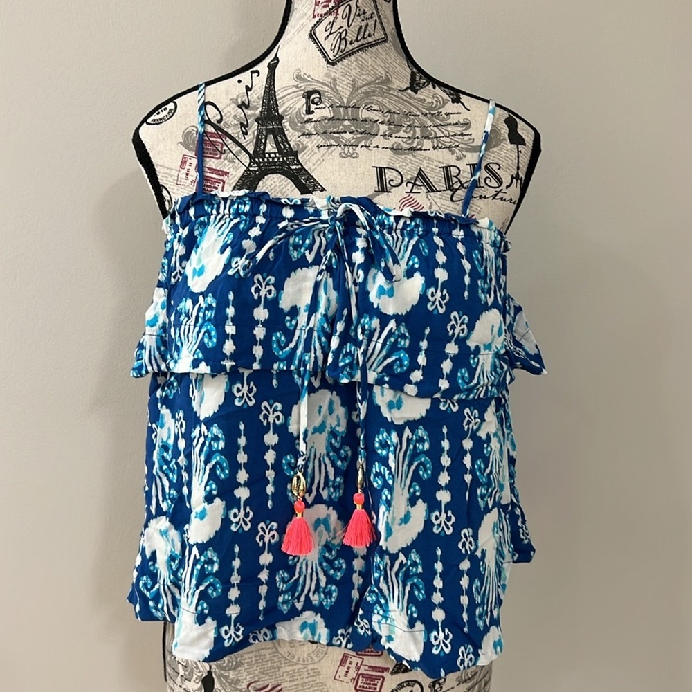 Lilly Pulitzer floral ruffle Women’s top